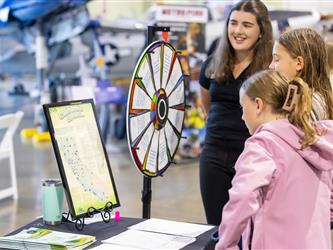 guests spinning wheel