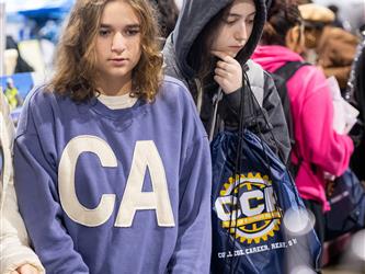 military vendor speaking with guests