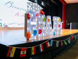 shot of stage decorations