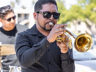 band members playing instruments