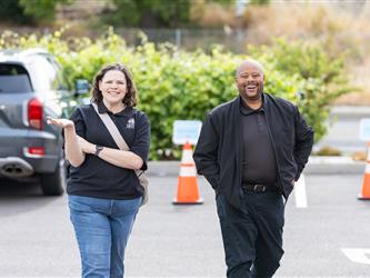 gcc staff in parking lot