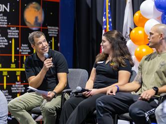 guests interacting at career fair