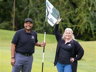 attendees at golf tournament