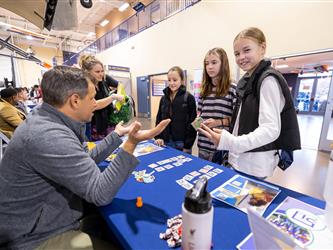 guests interacting at career fair