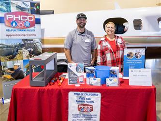 guests interacting at career fair