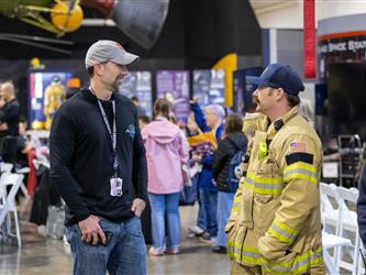 guests interacting at career fair