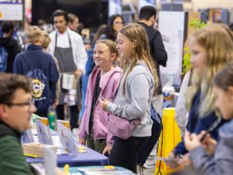 guests at career fair browsing