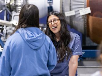 guests interacting at career fair