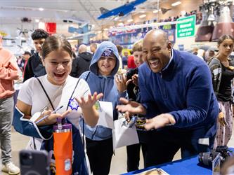 guests interacting at career fair