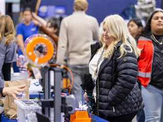 guests interacting at career fair