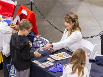 guests interacting at career fair