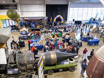 guests interacting at career fair