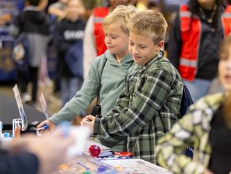 guests interacting at career fair
