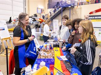 guests interacting at career fair