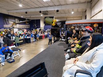 guests interacting at career fair