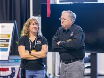 guests interacting at career fair
