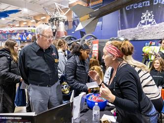 guests at career fair browsing