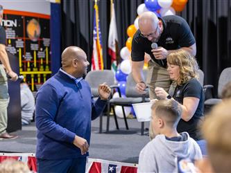 guests interacting at career fair