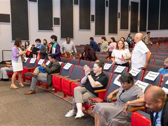 crowd in attendance for graduation