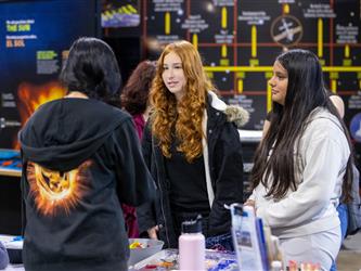 guests interacting at career fair
