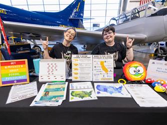 guests interacting at career fair