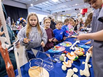 guests at career fair browsing