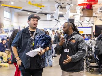 board president posing