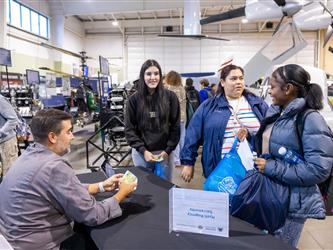 guests at career fair browsing