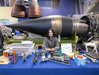 guests interacting at career fair