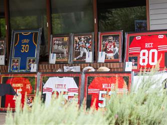 picture of framed jerseys