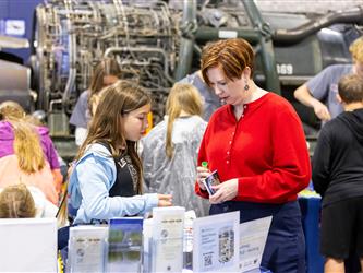 guests at career fair browsing