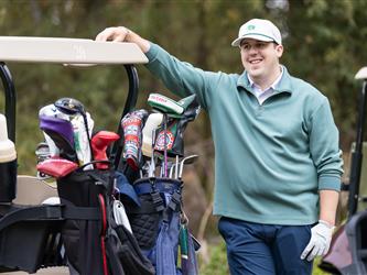 attendee at golf tournament