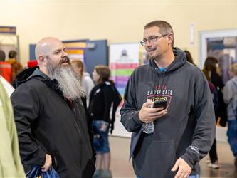 guests interacting at career fair