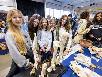 guests interacting at career fair