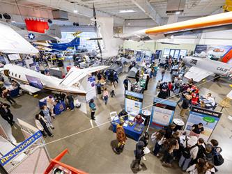 guests interacting at career fair