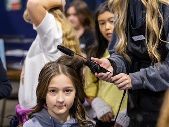 guests interacting at career fair