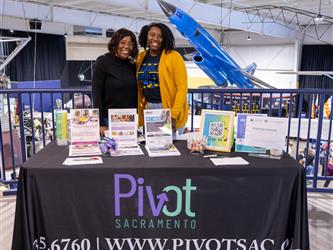 guests interacting at career fair