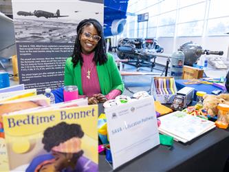 guests interacting at career fair