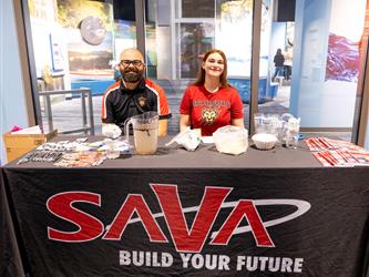 SAVA staff at booth