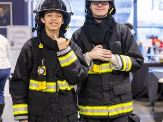 guests interacting at career fair