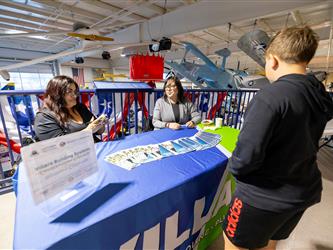 guests interacting at career fair