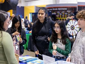 guests interacting at career fair