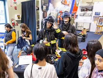 guests interacting at career fair