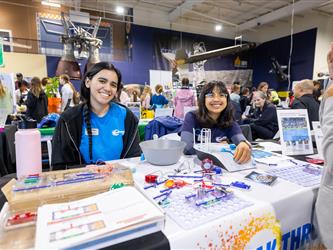 guests interacting at career fair