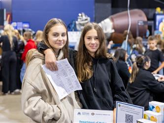 guests interacting at career fair