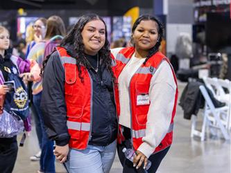 guests interacting at career fair