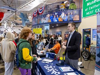 guests interacting at career fair